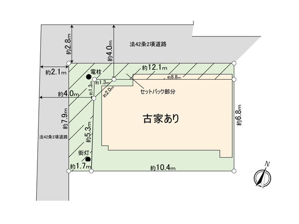 渋谷区広尾五丁目借地 地型図