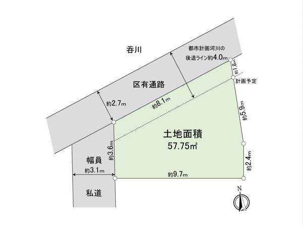 大田区南蒲田1丁目 建築条件付売地 区画図 大田区南蒲田1丁目 建築条件付売地 区画図