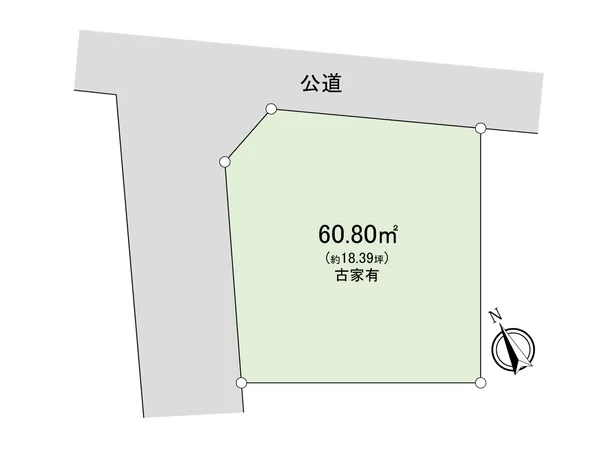 北西角の整形地です　