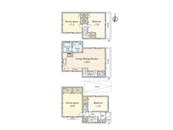 大田区東矢口1丁目 戸建 間取図(平面図) 大田区東矢口1丁目 戸建 間取図(平面図)