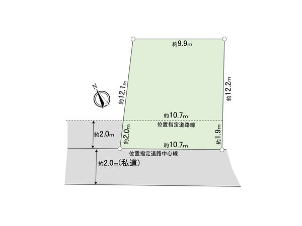 大田区久が原4丁目 借地権付戸建 間取図(平面図)
