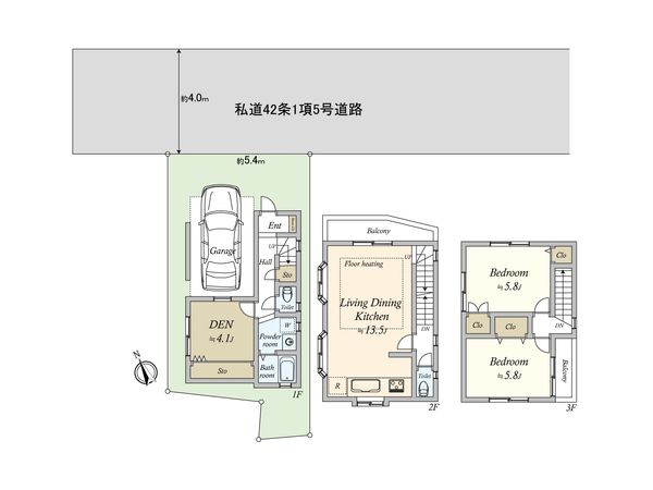 大田区東蒲田2丁目 戸建 間取図(平面図) 大田区東蒲田2丁目 戸建 間取図(平面図)