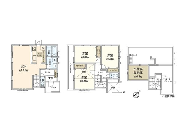 大田区中央5丁目 戸建 間取図(平面図)