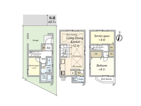 大田区新蒲田2丁目 新築 間取図(平面図) 大田区新蒲田2丁目 新築 間取図(平面図)