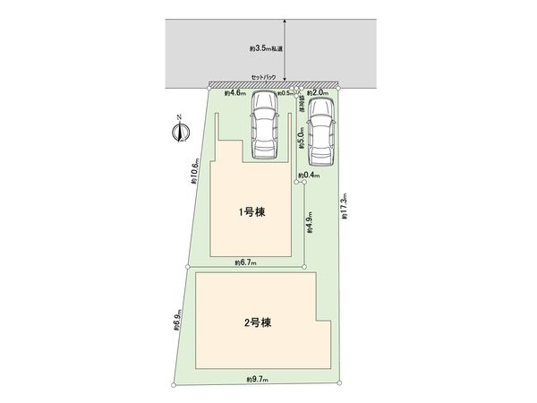 大田区西六郷2丁目新築戸建 区画図 大田区西六郷2丁目新築戸建 区画図