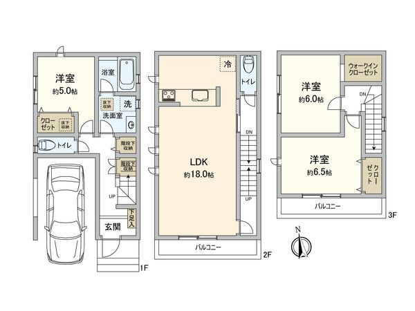 大田区西糀谷2丁目 3号棟 間取図(平面図) 大田区西糀谷2丁目 3号棟 間取図(平面図)