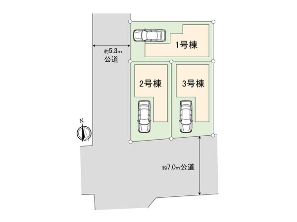 大田区西糀谷2丁目 1号棟 全体区画図 大田区西糀谷2丁目 1号棟 全体区画図