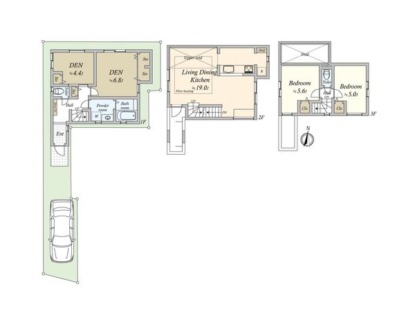 大田区羽田2丁目 新築戸建 間取図(平面図)