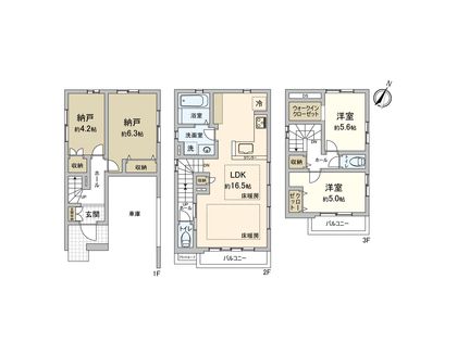 北糀谷2丁目 新築戸建 2号棟 間取図(平面図)