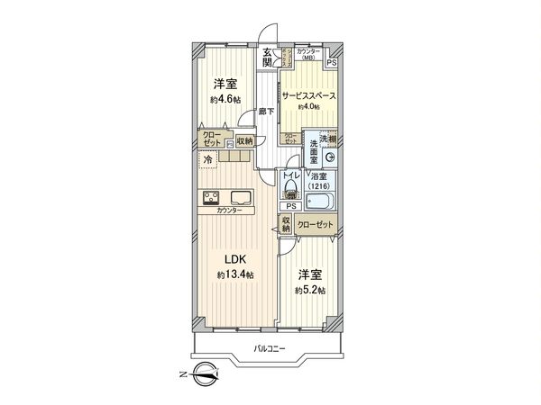 エンゼルハイム大鳥居第8 間取図(平面図) エンゼルハイム大鳥居第8 間取図(平面図)