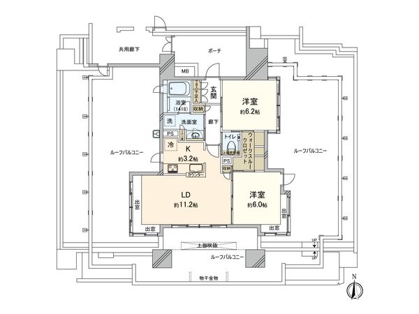 イニシア蒲田アイリスフォート 間取図(平面図)