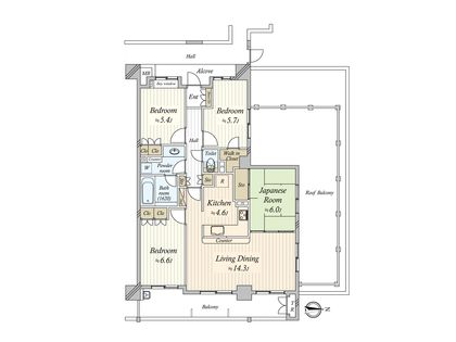 リビオ新蒲田 間取図(平面図)