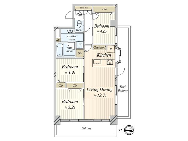 ライオンズマンション西蒲田 間取図(平面図) ライオンズマンション西蒲田 間取図(平面図)