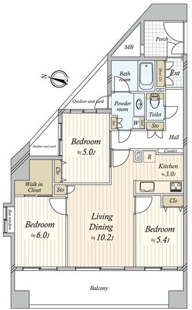 ジェイパーク多摩川リバージュ 間取図(平面図) 間取図(平面図)
