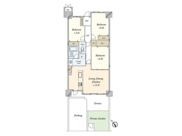 エンゼルハイム南六郷第五 間取図(平面図) エンゼルハイム南六郷第五 間取図(平面図)