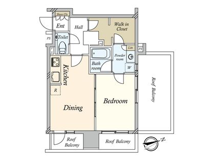 スカイコート蒲田壱番館 間取図(平面図)