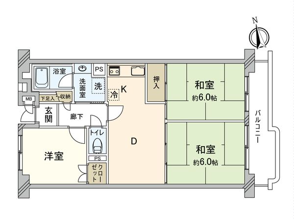 サンライフ南蒲田 間取図(平面図)