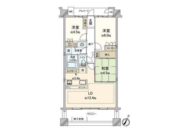 オーベル久が原 間取図(平面図) オーベル久が原 間取図(平面図)