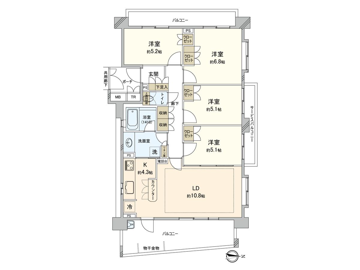 びゅうパルク萩中 間取図(平面図) 間取図(平面図)