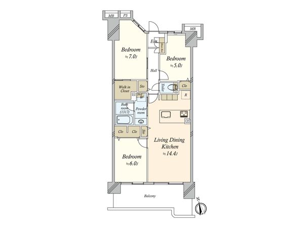 ソフィア大田萩中エスカール 間取図(平面図) 間取図(平面図)