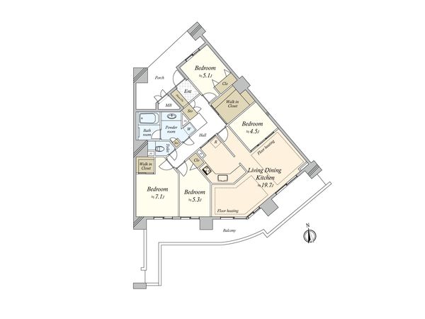 シエルズガーデン エールタワー 間取図(平面図) 間取図(平面図)