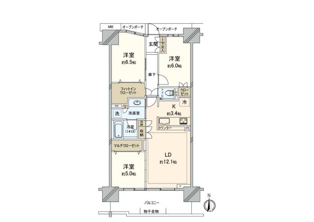 プラウドシティ大田六郷 フォレスト街区 間取図(平面図) 間取図(平面図)