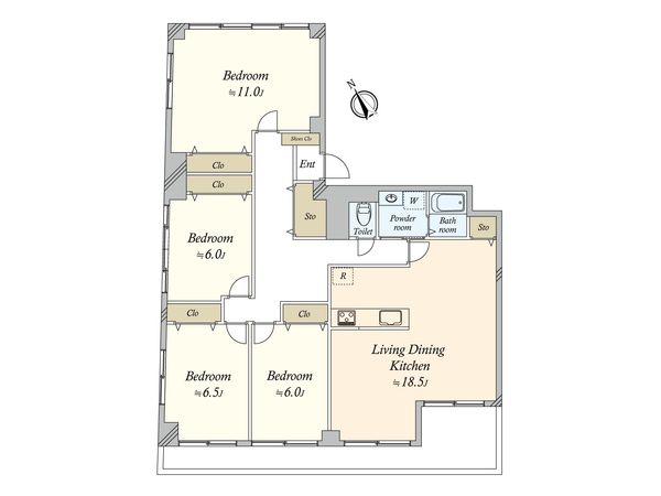 クラウンコーポラス 間取図(平面図) クラウンコーポラス 間取図(平面図)