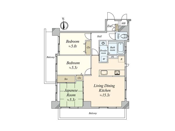 グランイーグル梅屋敷 間取図(平面図) 間取図(平面図)