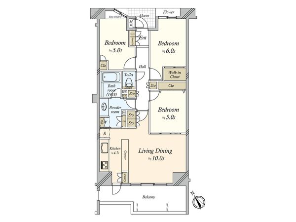 アリュール多摩川 間取図(平面図)