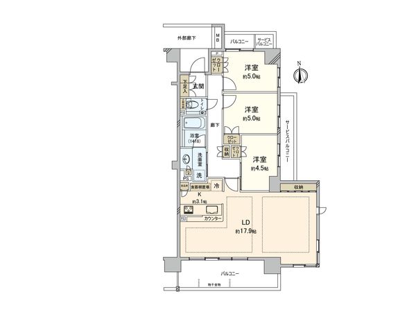 パルテール蒲田フレシアガーデン 間取図(平面図) パルテール蒲田フレシアガーデン 間取図(平面図)