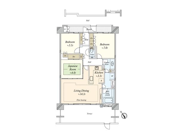 東京サーハウス リバーポート 間取図(平面図) 東京サーハウス リバーポート 間取図(平面図)