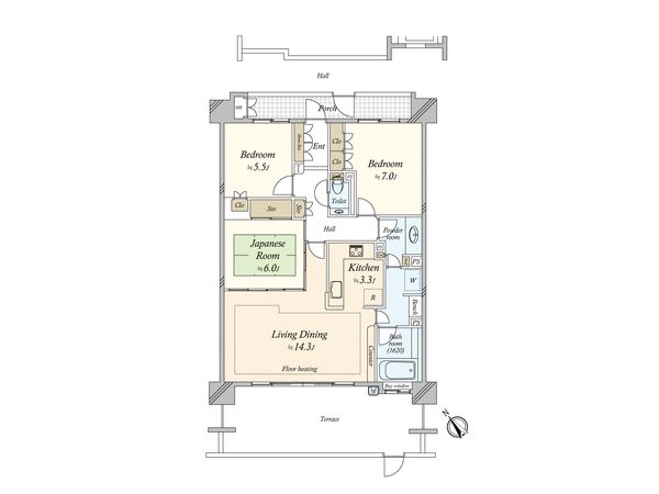 東京サーハウス リバーポート 間取図(平面図) 東京サーハウス リバーポート 間取図(平面図)