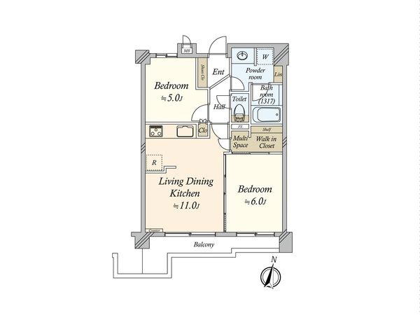 サニーコート西小山 間取図(平面図) サニーコート西小山 間取図(平面図)