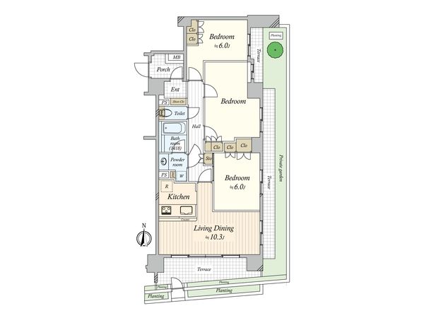 ナイスパークフロンテージ西六郷 間取図(平面図) ナイスパークフロンテージ西六郷 間取図(平面図)