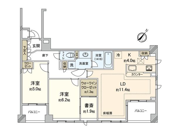 リベール多摩川 間取図(平面図) リベール多摩川 間取図(平面図)