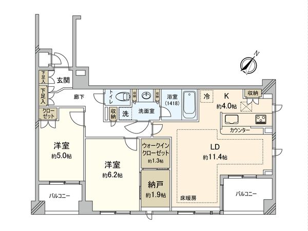 リベール多摩川 間取図(平面図) リベール多摩川 間取図(平面図)