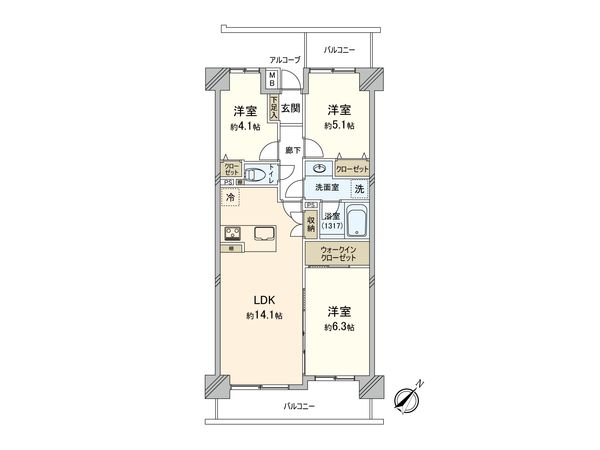 田園調布南パークホームズ 間取図(平面図)
