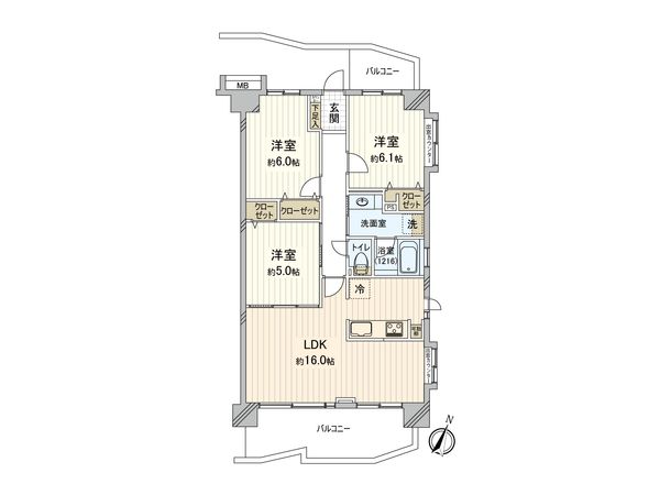 メイツ多摩川緑地 間取図(平面図) 間取図(平面図)
