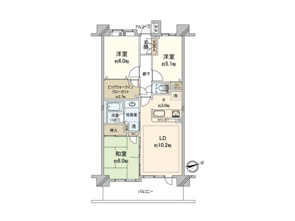 クレストフォルム東京リバーコースト 間取図(平面図)