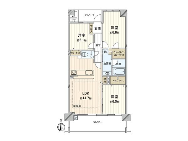 びゅうパルク萩中 間取図(平面図) 間取図(平面図)