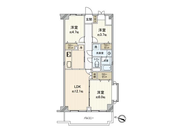 エンゼルハイム武蔵新田第2 間取図(平面図) 間取図(平面図)