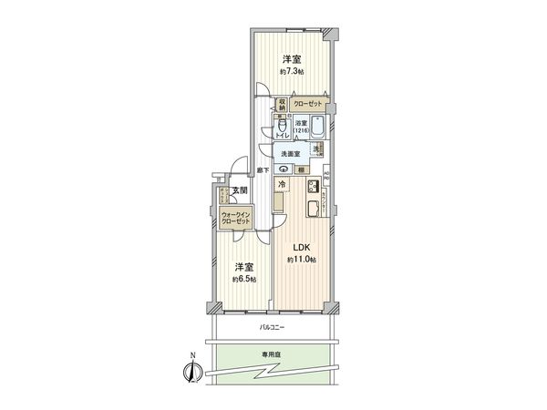 レック東多摩川スカイハイツ 3号館 間取図(平面図) レック東多摩川スカイハイツ 3号館 間取図(平面図)