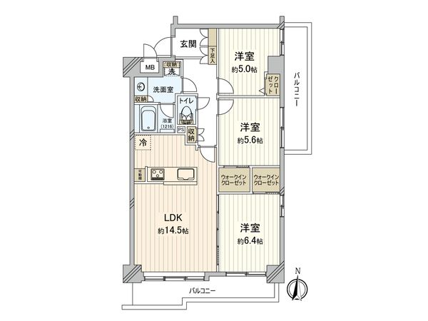藤和西蒲田コープ 間取図(平面図) 藤和西蒲田コープ 間取図(平面図)