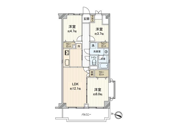 エンゼルハイム武蔵新田第2 間取図(平面図)