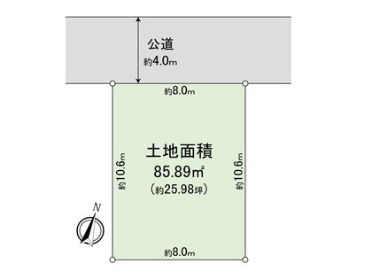 目黒区下目黒6丁目建築条件付土地 区画図