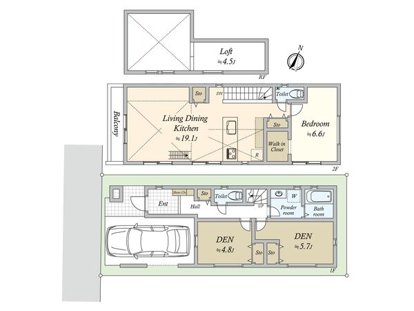 建物プラン例 (間取り図)