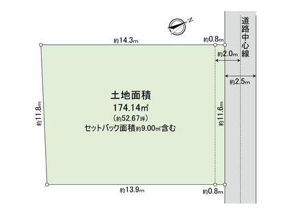 目黒区三田2丁目土地 区画図