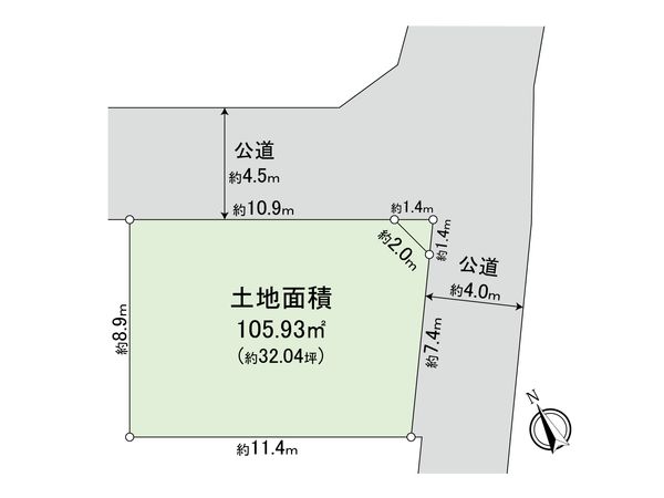 目黒区三田2丁目建築条件付土地 区画図 区画図
