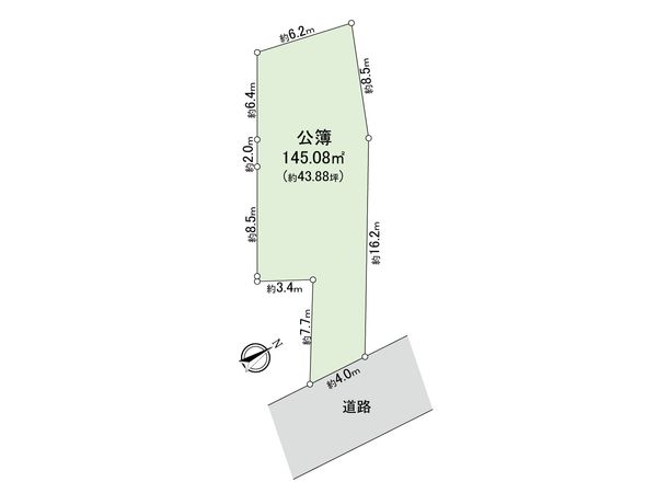 目黒区三田2丁目 土地 区画図 目黒区三田2丁目 土地 区画図
