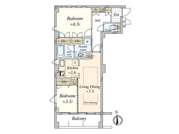 アビテ白金台 間取図(平面図) 間取図(平面図)